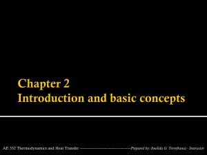 chapter 2 thermodynamics - introduction and basic concepts