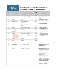 Tabel Penggolongan Fungisida