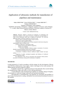 Application of ultrasonic methods for manufacture