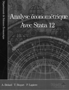 Analyse Econometrique avec Stata 12 2 