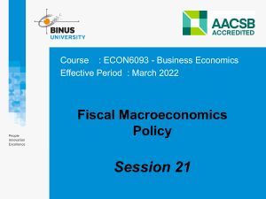 (21) Fiscal Macroeconomics