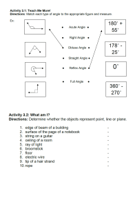 Angles and Geometry Worksheet