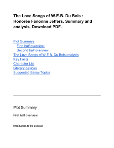 The Love Songs of W.E.B. Du Bois -  Honorée Fanonne Jeffers. Summary and analysis. Download PDF. 