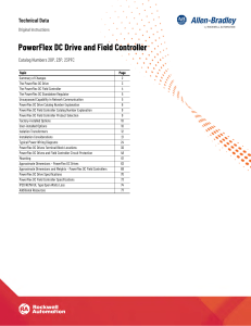 TECHNICAL DATA - POWERFLEX DC DRIVE