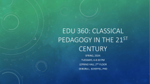PP EDU 360-Classical Pedagogy in the 21st Century