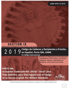 CODIGO ASME, Sección IX- 2019,  en español,  Five Stars (5)