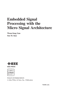 Embedded Signal Processing With Microsignal Architecture; Blackfin, Labview