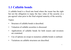 1.1 How To Sell A Callable Bond