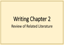 Writing Chapter 2: Review of Related Literature Guide