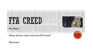 FFA Creed PPT