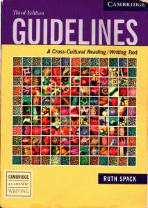 Ruth Spack - Guidelines  A Cross-Cultural Reading Writing Text (2007, Cambridge University Press)