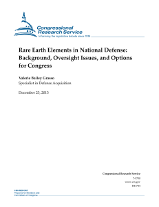 Rare Earth Elements in National Defense R41744
