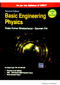 Basic Engineering Physics (Sujay Kumar Bhattacharya, Saumen Pal) (CG Aspirants)