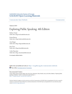 Exploring Public Speaking  4th Edition