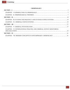 1. Criminology