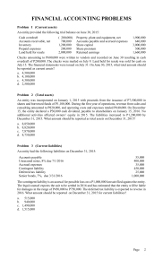 FINANCIAL  Accounting Problem1