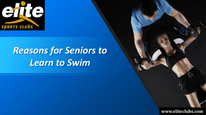 Reasons for Seniors to Learn to Swim