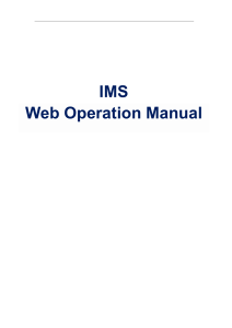IMS Operation Manual