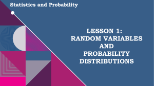 random variables and probability distribution