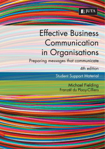 Effective Business Communication in Organisations 4th Edition