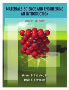 Materials Science by D Callister