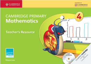 Cambridge Primary Mathematics Teacher's Resource 4, Emma Low, Cambridge University Press public