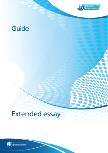 Guide Extended essay en