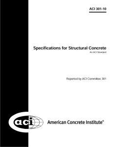 ACI 301-10 Specifications for Structural Concrete
