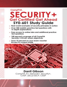 CompTIA Security Get Certified Get Ahead by Darril Gibson SY0-601