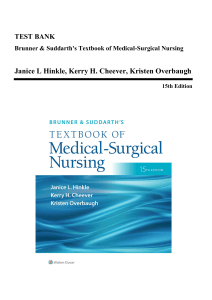 Test Bank for Brunner & Suddarth's Textbook of Medical-Surgical Nursing 15th Edition Hinkle (1) (1)