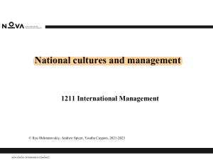 3.National cultures and management