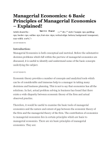 Managerial economics Basic concepts Incr