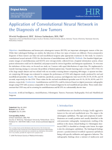 Application of Convolutional Neural Network in the Diagnosis of Jaw Tumors