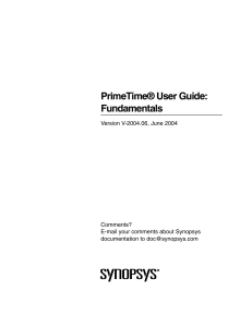 PrimeTime® User Guide:  Fundamentals