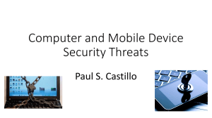 Computer and Mobile Device Security Threats
