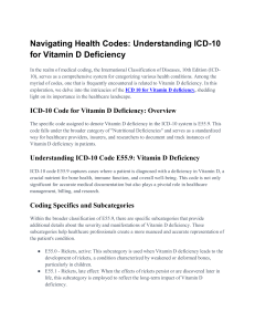 Navigating Health Codes: Understanding ICD-10 for Vitamin D Deficiency