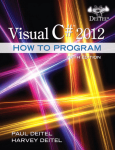 Visual C 2012 How to Program Paul Deitel Harvey Deitel Z-Library