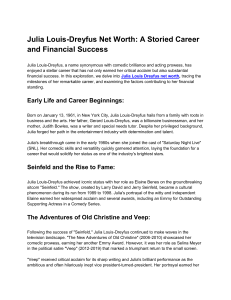Julia Louis-Dreyfus Net Worth: A Storied Career and Financial Success