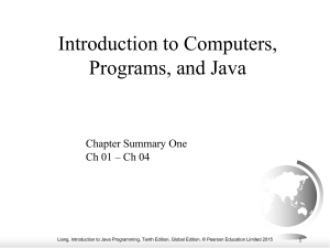 - Java Slides - summary 1