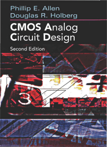 cmos analog circuit design - holberg
