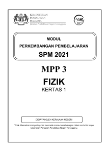 2021 Terengganu MPP3 Physics K1