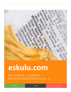 eskulu Senior Secondary English Notes Rewrites 1