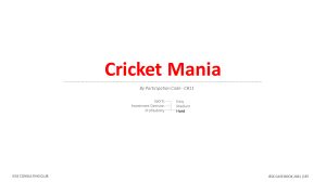 Cricket Mania Case Study