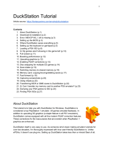 DuckStation Tutorial