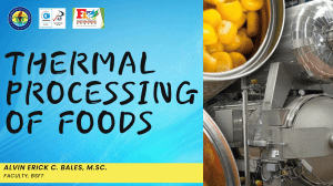 Thermally Processed foods