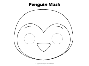 Penguin Mask Black and White