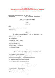 Zimbabwe Council for Higher Education Act [Chapter 25-27]
