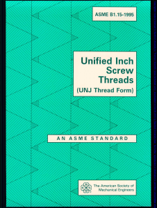 ASME B1.15-1995 Unified Inch Screw Threads, UNJ Thread Form and Errata