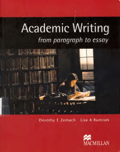 PARAGRAPH TO ESSAY BOOK FOR INTERMEDIATE