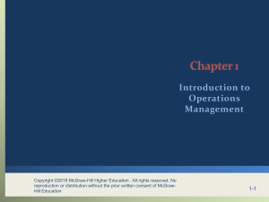 1. Introduction to Operations Management